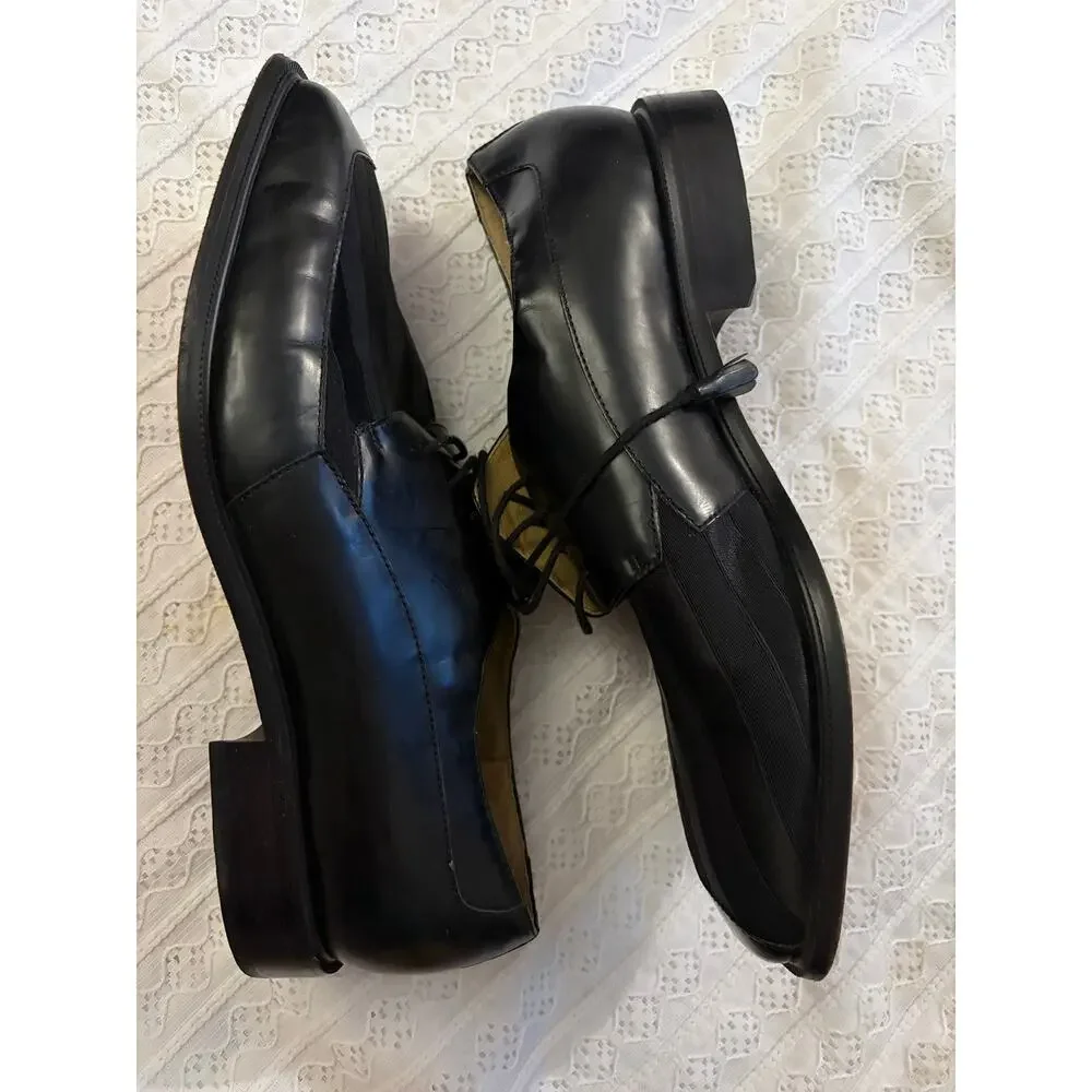Giorgio Brutini Private Collection Men's 14 Black Leather Lace Up Dress Shoes